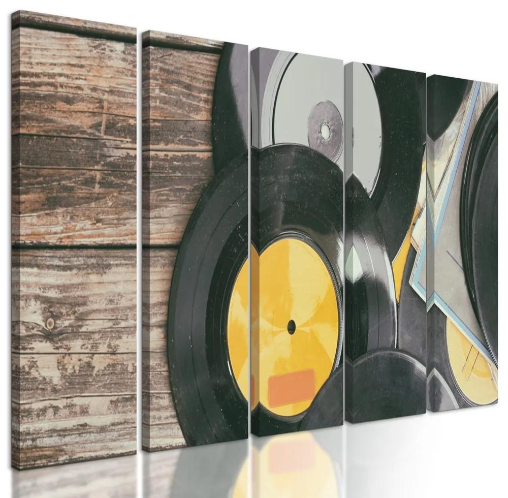 5-dielny obraz klasická vinylová platna