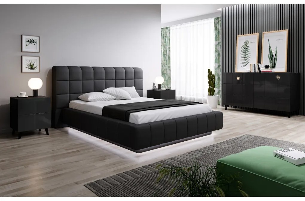 Cama Nočný stolík čierny Reja (2 ks)