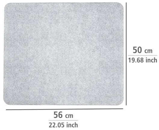 WENKO 2511910800 - Krycia doska 50x56 cm priehľadná/sivá