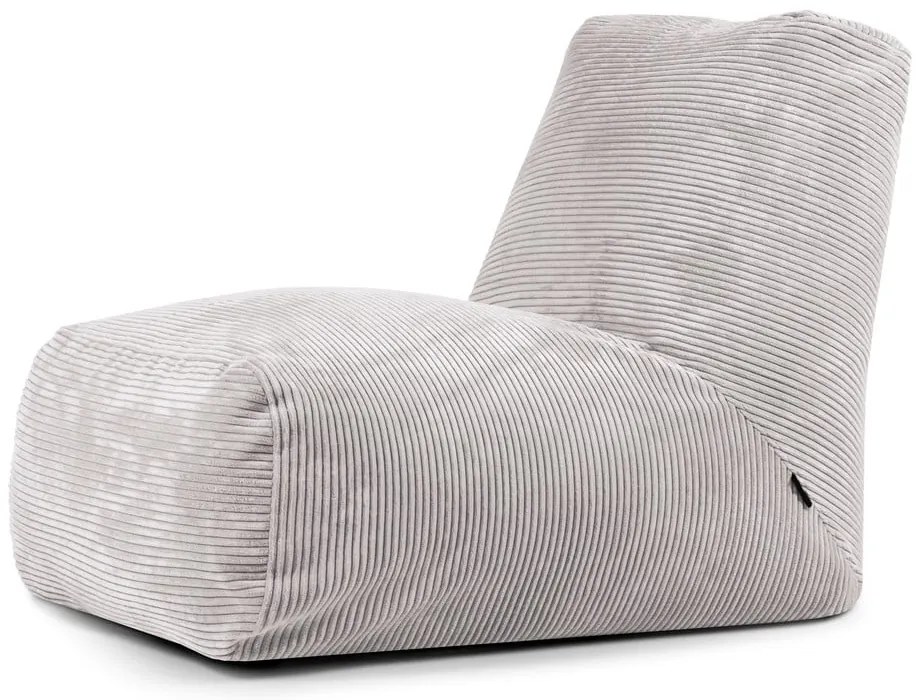 Svetlosivý menčestrový sedací vak Tube – SLOWDOWN