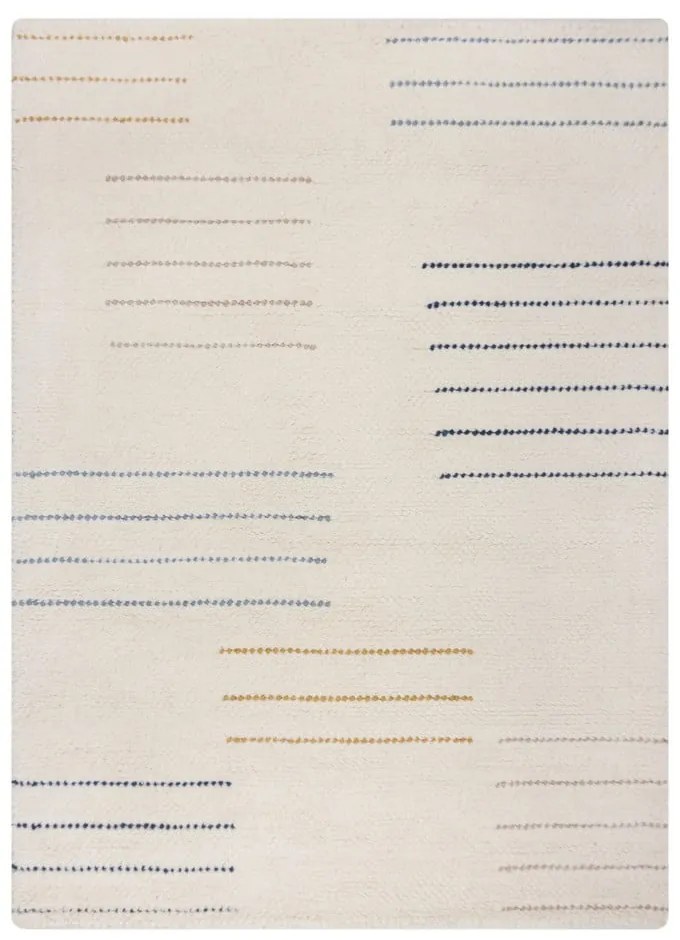 Krémový ručne tkaný vlnený koberec 200x290 cm Dottie Geometric – Flair Rugs