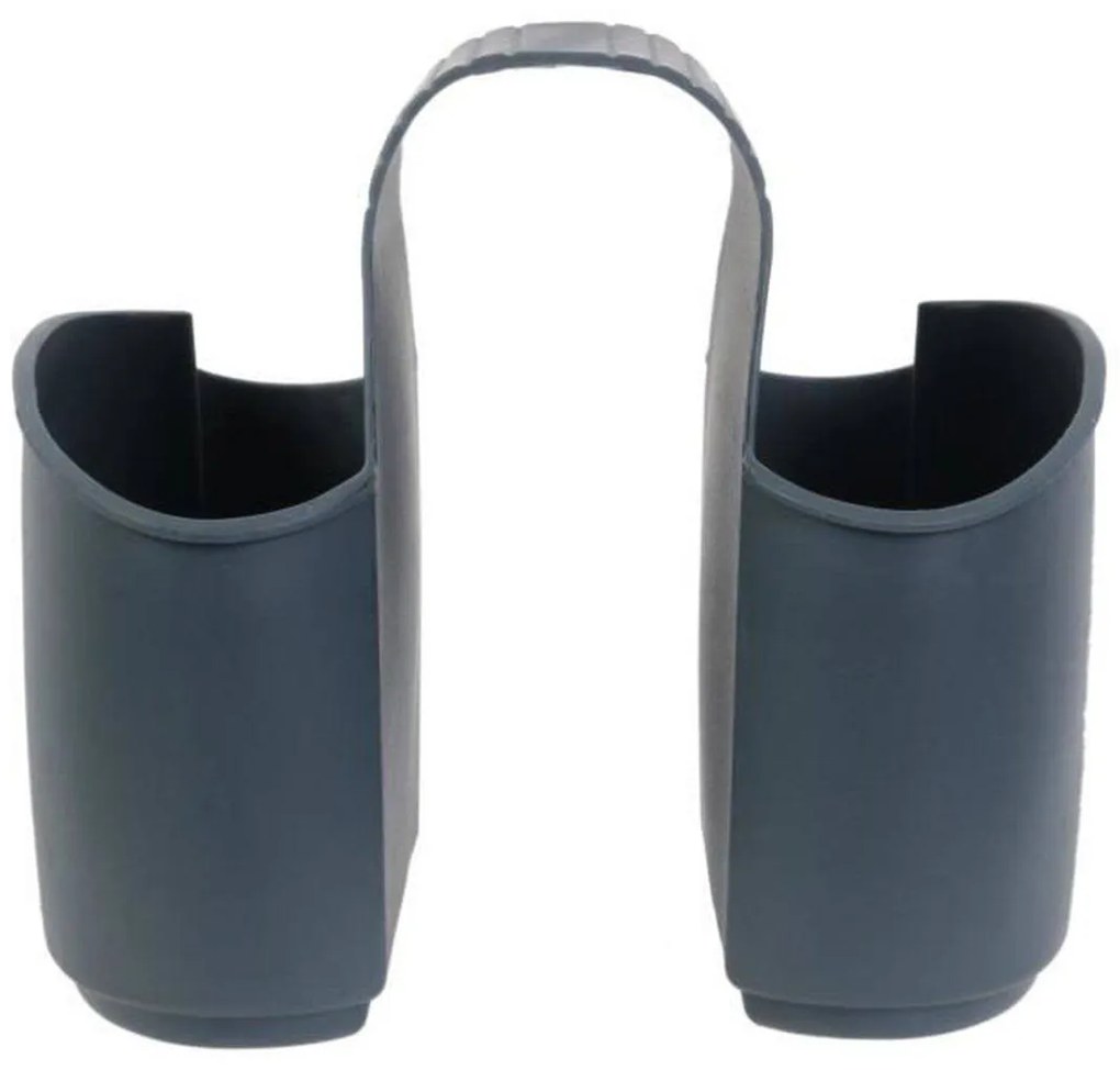 CMP Paris Držiak na hubku na dvojitý drez, silikónový, sivý GABKE