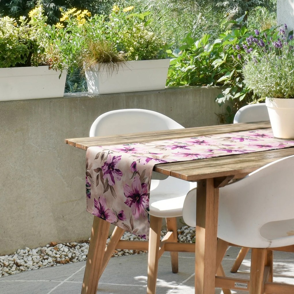 ZÁHRADNÝ VODEODOLNÝ BEHÚŇ NA STÔL GARDEN 40X140 CM KVETY