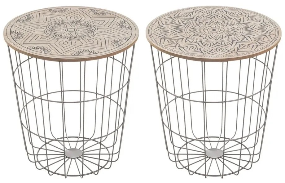 Okrúhle odkladacie stolíky v súprave 2 ks ø 40 cm – Casa Selección