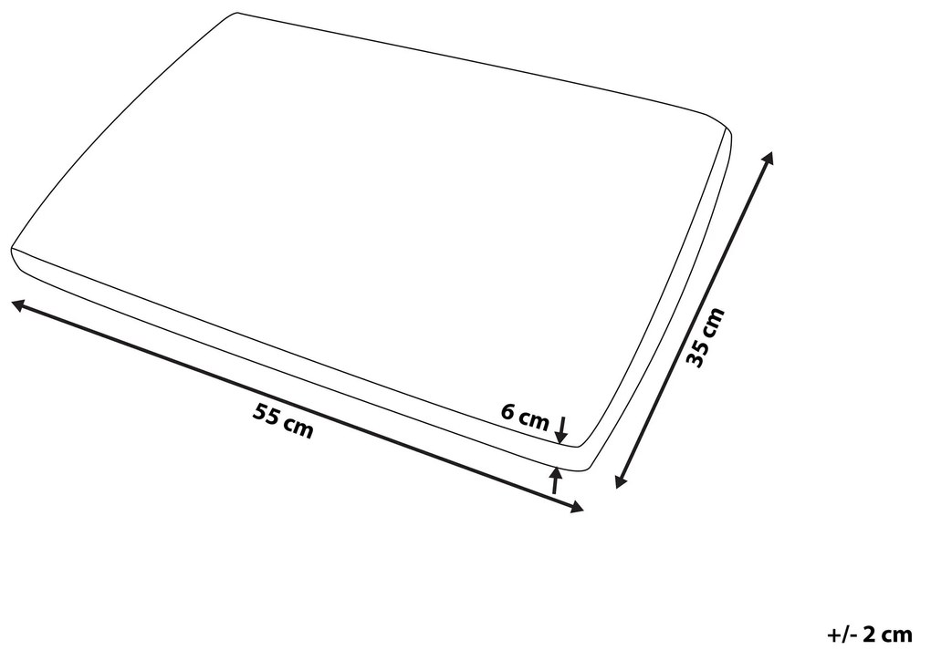 Vankúš z pamäťovej peny 55 x 35 cm MUIR Beliani