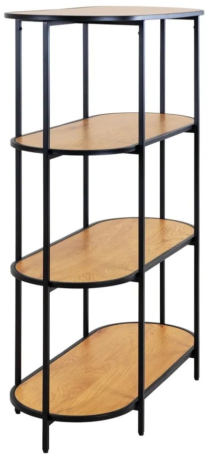 Čierna knižnica v dekore duba 36x111 cm Vita - House Nordic