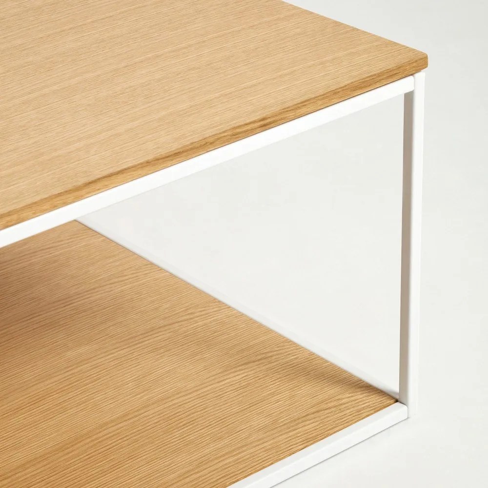 Konferenčný stolík s doskou v dubovom dekore 80x80 cm Yona - Kave Home