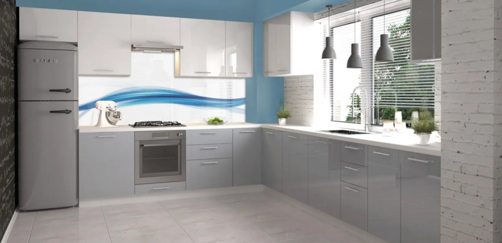 Dolná kuchynská skrinka VITO so zásuvkami - 80x82x52 cm - šedá lesklá