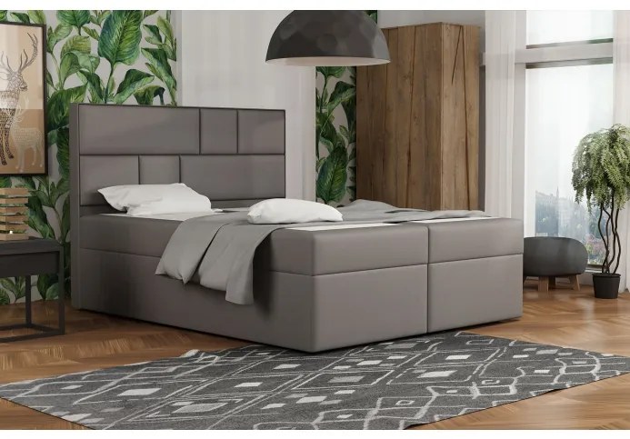 Dizajnová posteľ s úložným priestorom 120x200 MELINDA - šedá 2