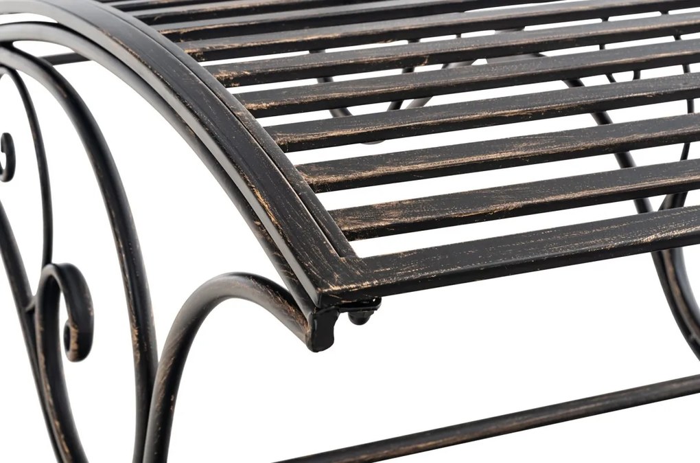 Kovová záhradné lehátko Amiens - Bronzová