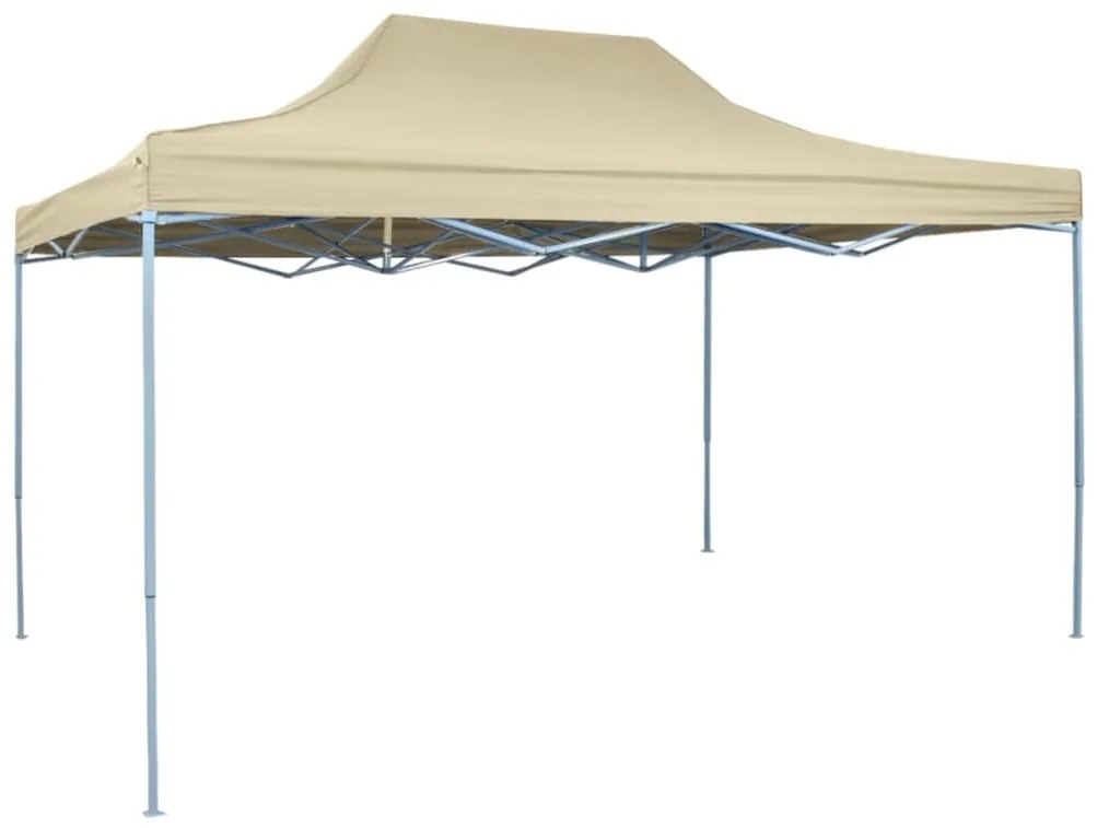 vidaXL Skladací záhradný stan 3x4,5 m, krémovo biely