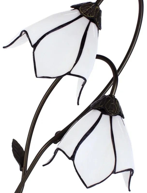 Lampa Tiffany stolová 35*18*61 WHITE
