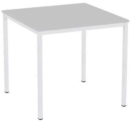 Jedálenský stôl Versys so svetlosivým podnožím RAL 7035, 80 x 80 x 74,3 cm, svetlosivý
