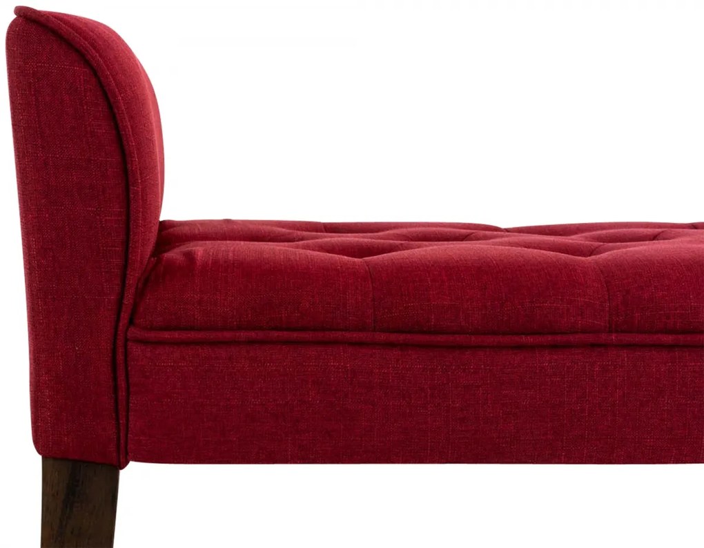 Lavica Cleopatra Chaiselongue látka, nohy antik tmavé - Červená