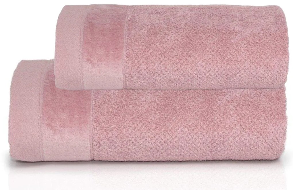 Set uterák a osuška Vito Ružový 50x90 + 70x140 cm – 550 gsm, mäkké bavlnené uteráky, reliéfna bordúra