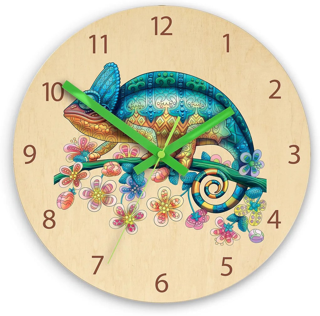 Dětské nástěnné hodiny Ami Chameleon 30 cm vícebarevné