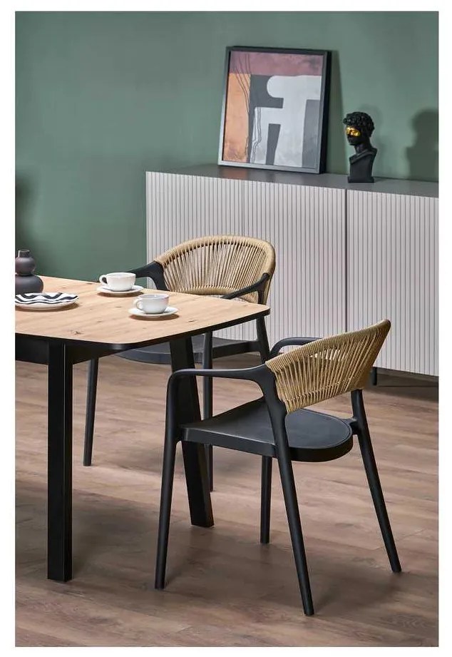 Jedálenská stolička Auryn, hnedá / čierna
