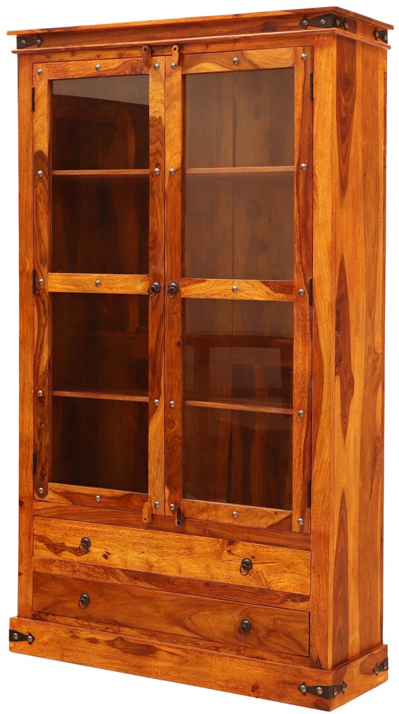 furniture-nabytek.cz - Dřevěná vitrína z masivního dřeva palisandr 100x200x45