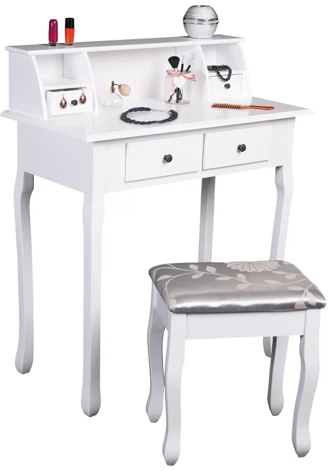 Dekoratívny stolík so stoličkou RODES NEW, biely