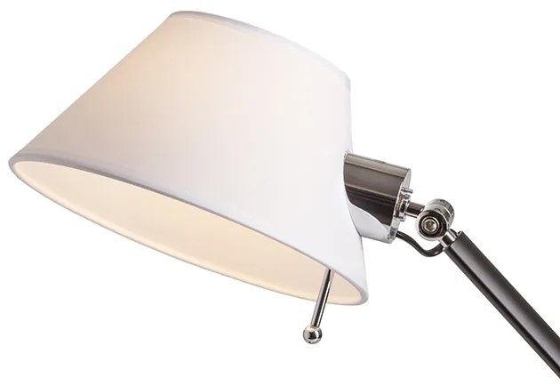 RENDL R13283 MONTANA stolná lampa, pracovné biela/čierna chróm