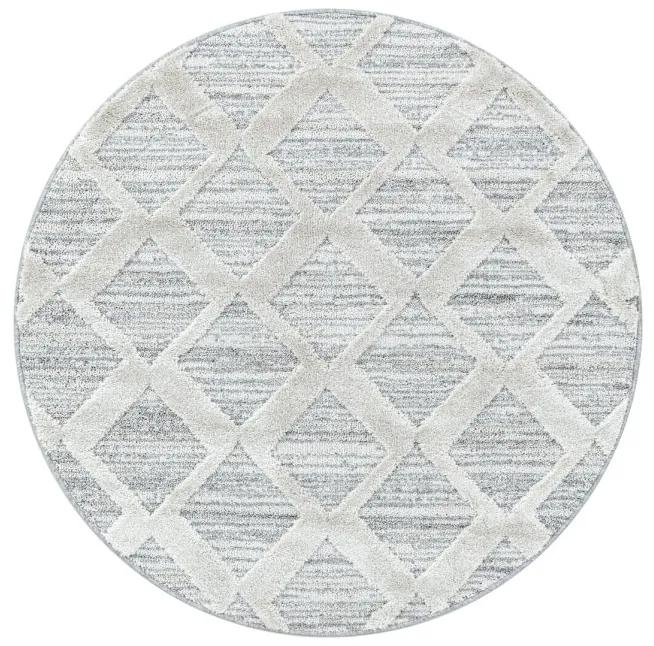 Ayyildiz Kusový koberec PISA 4703, Okrúhly, Sivá Rozmer koberca: 160 cm KRUH
