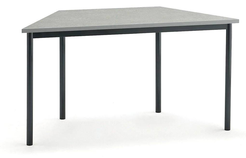 Stôl SONITUS TRAPETS, 1400x700x720 mm, linoleum - šedá, antracit