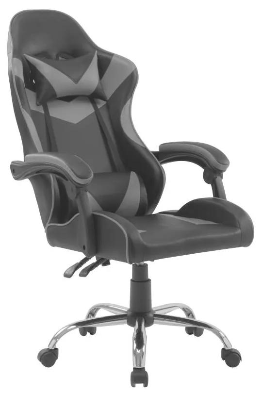 Kancelárska stolička RACING 2021 Sivo-čierna