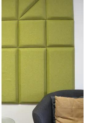 Čalúnený nástenný panel Soft Luna 17 suchý zips 30x60 cm zelený