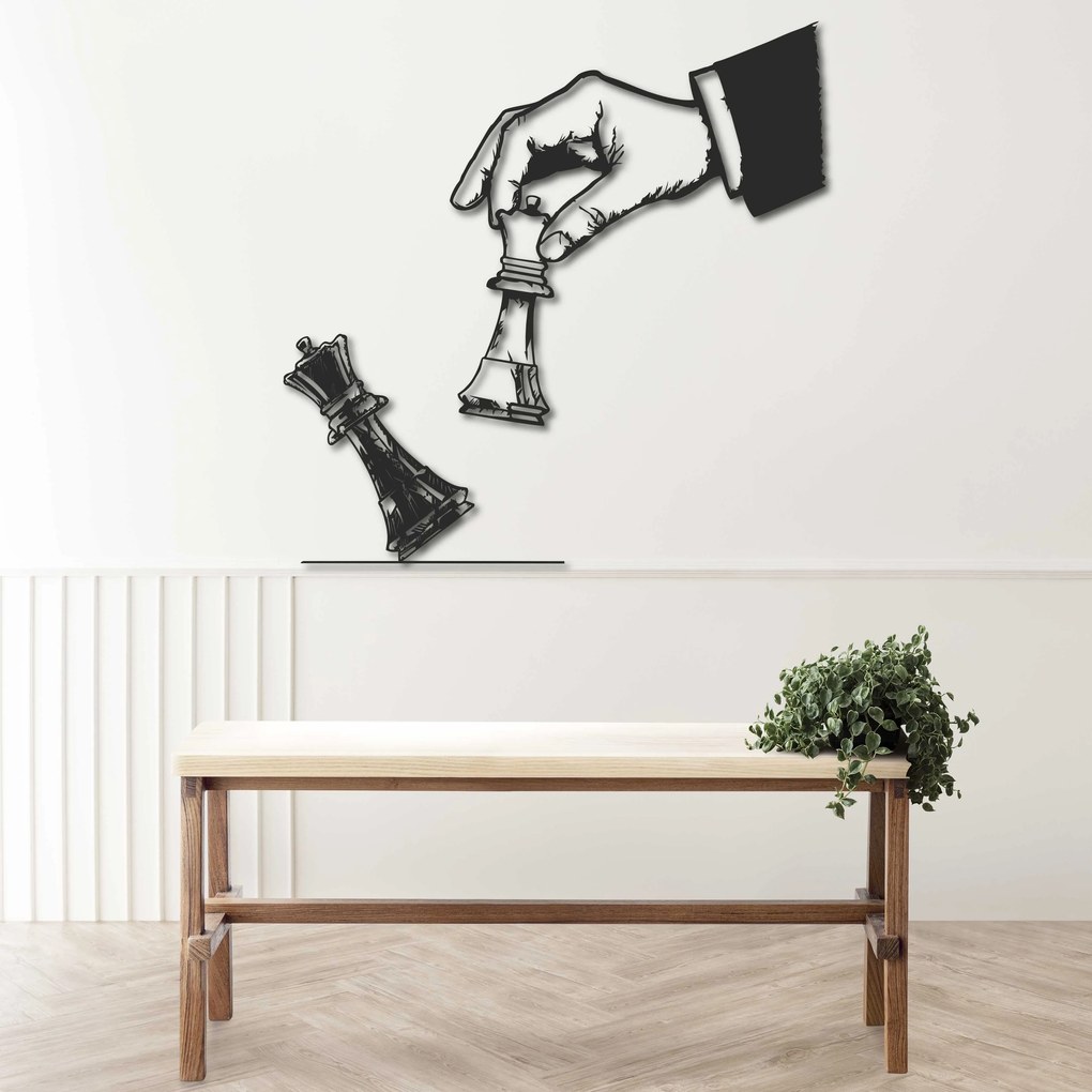 SENTOP | Elegantný dvojdielny obraz šachový dizajn -  ŠACHMAT | SENTOP PR0435 plywood