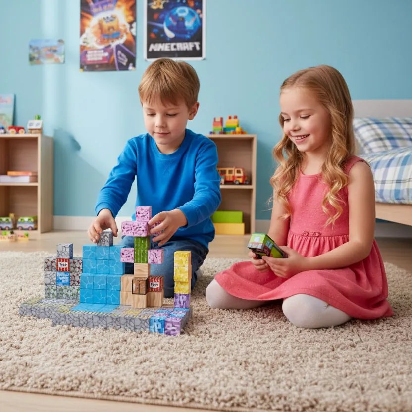 MULTISTORE Magnetické kocky 112 dielov pre deti 3+ – farebná magnetická stavebnica