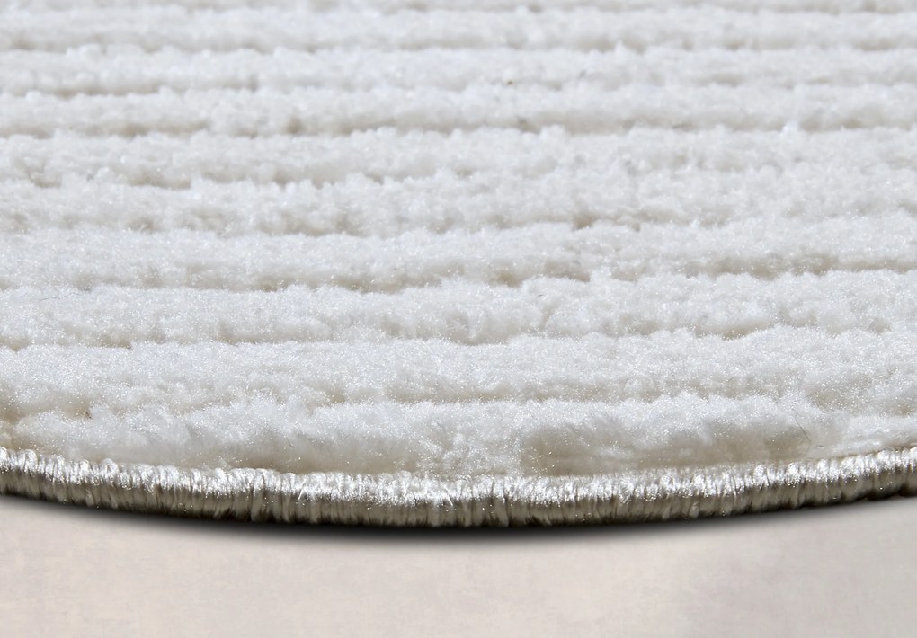 ELLE Decoration, AKCIA: 200x200 (průměr) kruh cm Kusový koberec New York 106203 White kruh, biela, chodba / predsieň