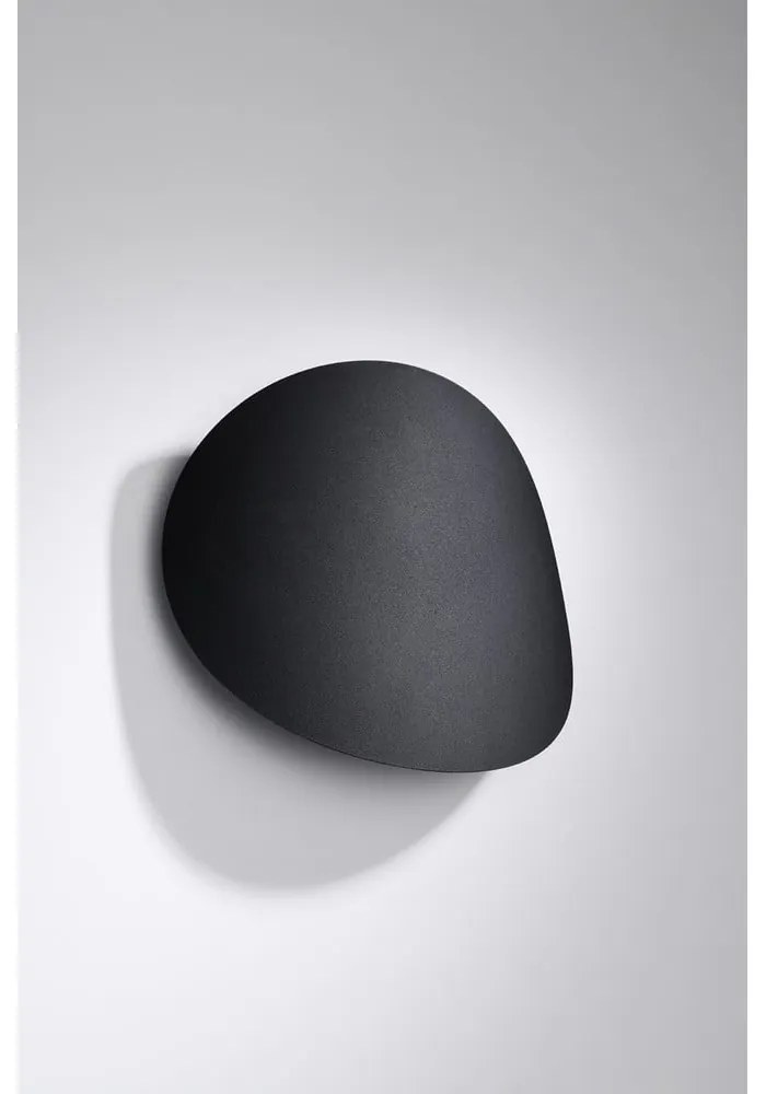 Čierne nástenné svietidlo Sollux Junker