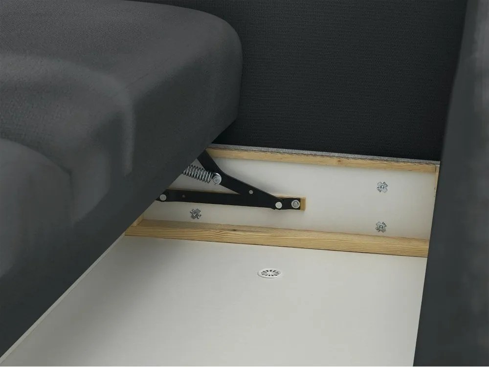 Čierna rozkladacia/s úložným priestorom pohovka 265 cm Ezechiel – Bobochic Paris