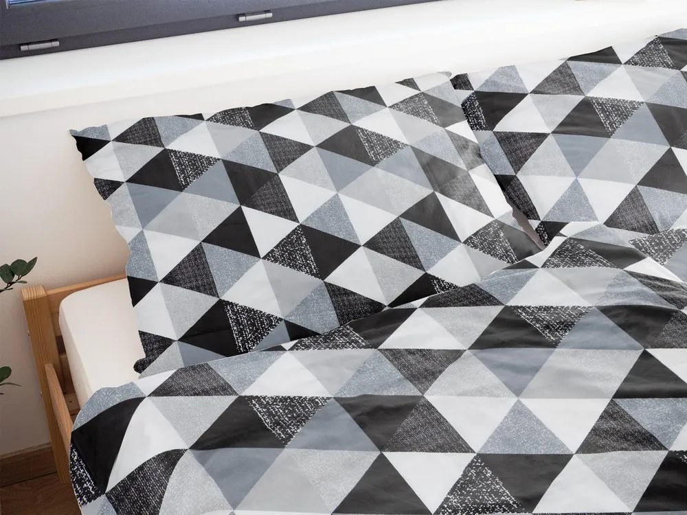 Polášek Bavlnené obliečky LENKA - Šedá | 140 x 200 cm / 70 x 90 cm