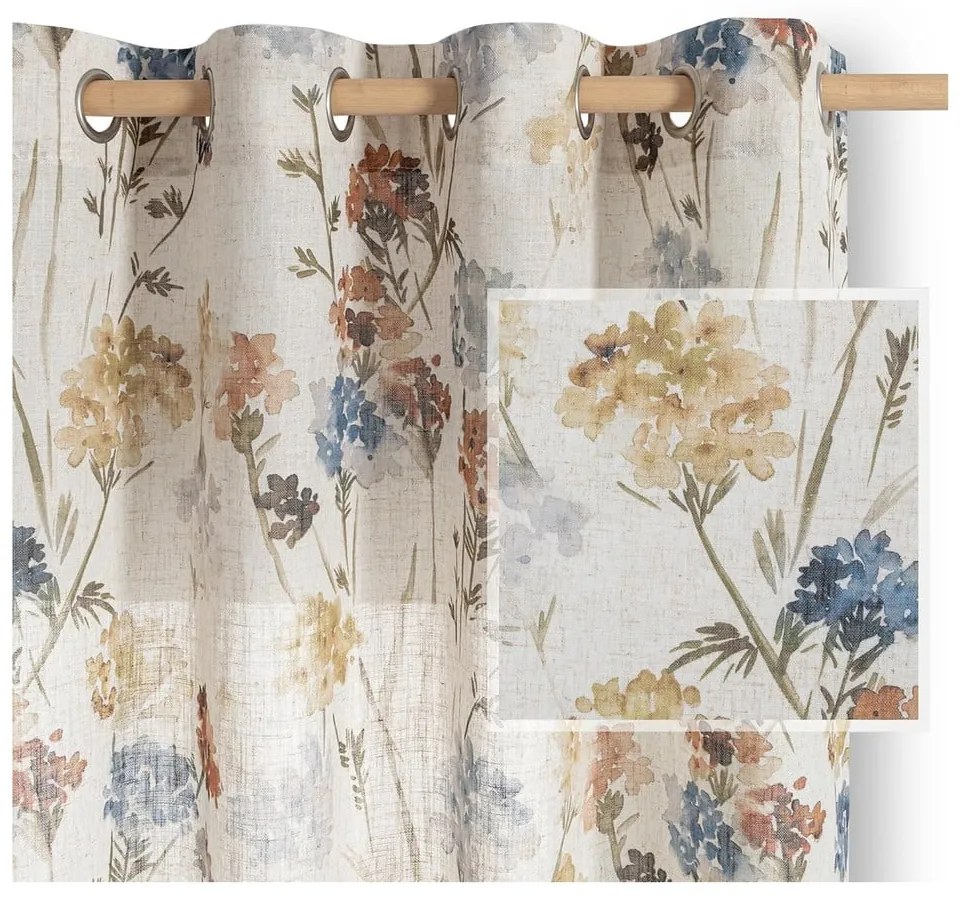 Krémovobiely záves 135x250 cm Flosi – Restilo