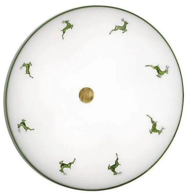 Kolarz 731.U14.4.100-Stropné svietidlo NONNA 4xE27/60W/230V pr.54 cm zelená/mosadz