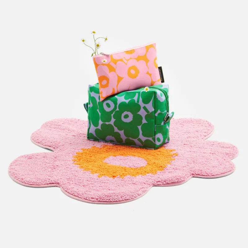 Kúpeľňová predložka Unikko 73x74, ružovo-oranžová