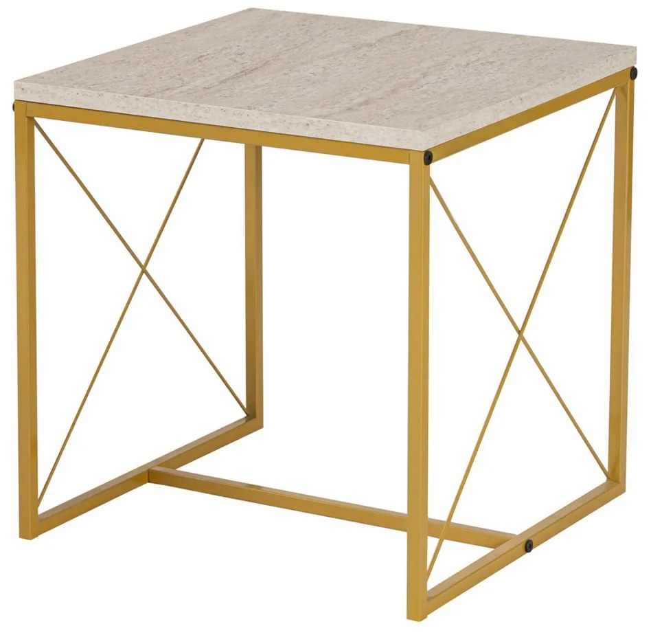 Konferenčný stolík Defne Gold Travertine