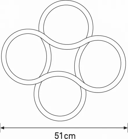 Brilagi - LED stmievateľné stropné svietidlo ORELLI LED/53W/230V 3000-6000K + DO