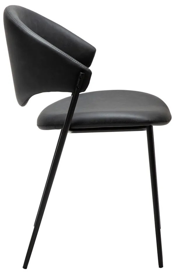 Čierna jedálenská stolička z imitácie kože Zone – DAN-FORM Denmark