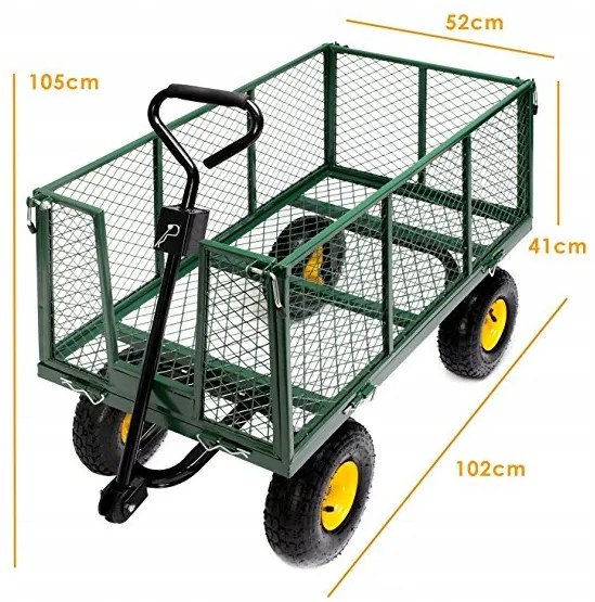 Kvalitný záhradný vozík na nafukovacích kolesách 3v1