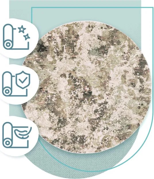 Koberec RAGOLLE Argentum 63872 6444 kruh