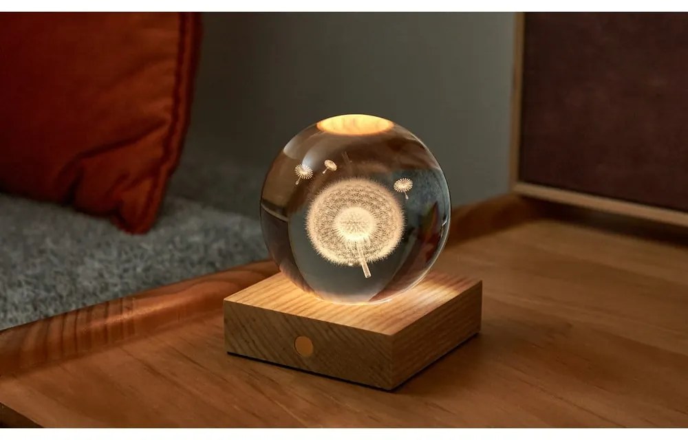 Tmavohnedá svetelná dekorácia na USB Amber – Gingko