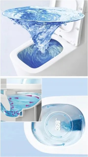 Geberit Geberit, závesný set pod omietku Duofix Delta + závesná WC misa Desna s toaletným sedadlom z duroplastu, Vortex splachovanie, biela lesklá, LAV-SETDESNAGEB