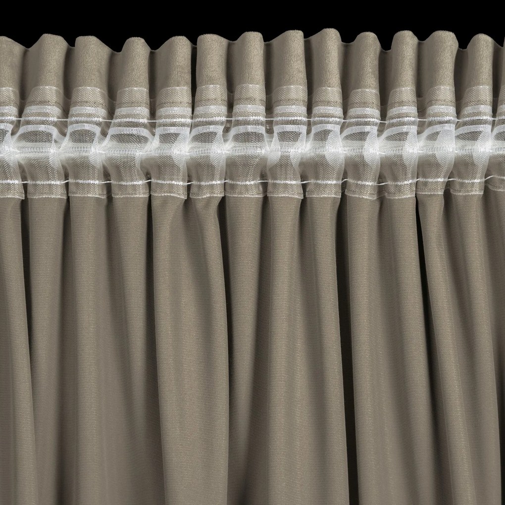 ZATEMŇOVACÍ ZÁVES NA PÁSKE ROSA 140X270 CM HNEDÁ