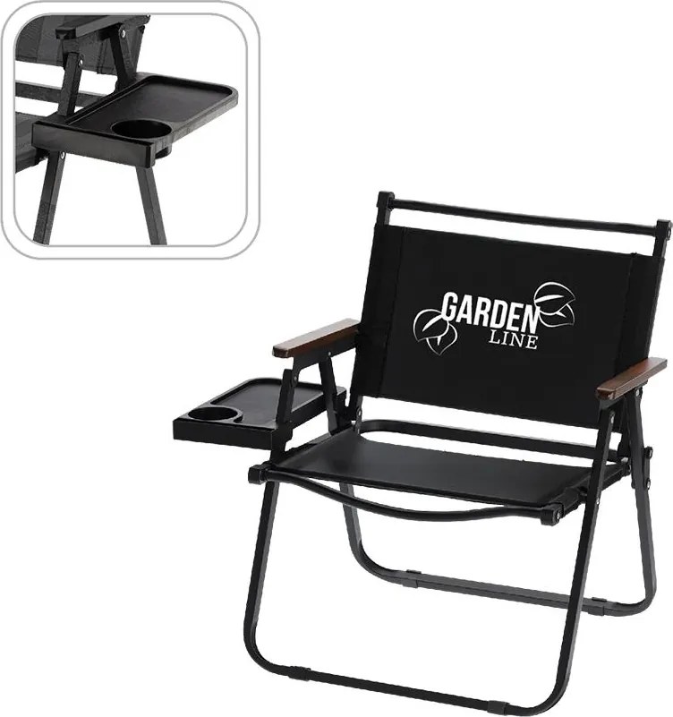 CH Skladacia turistická stolička s bočným stolíkom