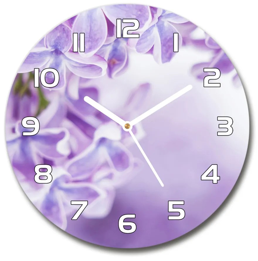 Sklenené hodiny okrúhle Kvety bzu pl_zso_30_f_58135324
