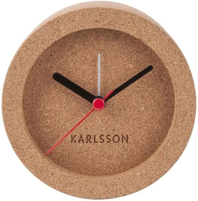 KARLSSON Korkový budík Tom ∅ 9,5 × 5,2 cm