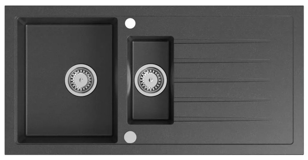 Sapho - Kuchynský drez 100x50 cm granit/čierna