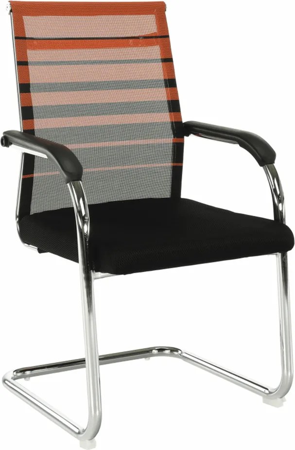 Zasadacia stolička, oranžová/čierna, ESIN